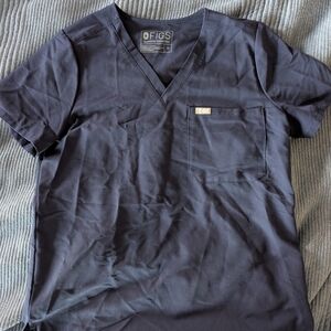 Figs Women's Medium Navy Catarina Scrub Top